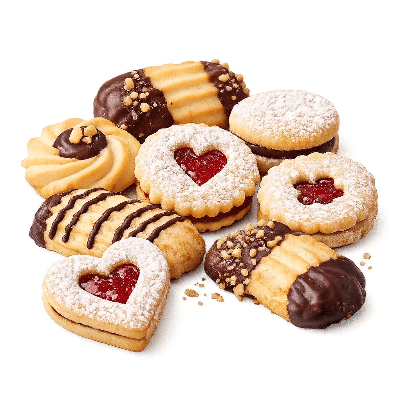 Biscuiți fini pentru candy bar și cadouri dulci